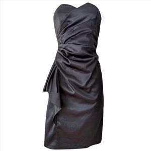 White House Black Market Strapless Satin Sweetheart Neck Dress Size 12